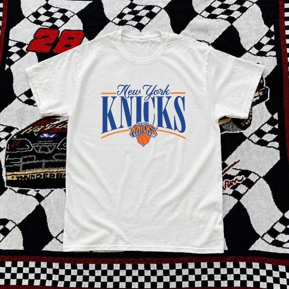 White  York Knicks  Cotton T-Shirt